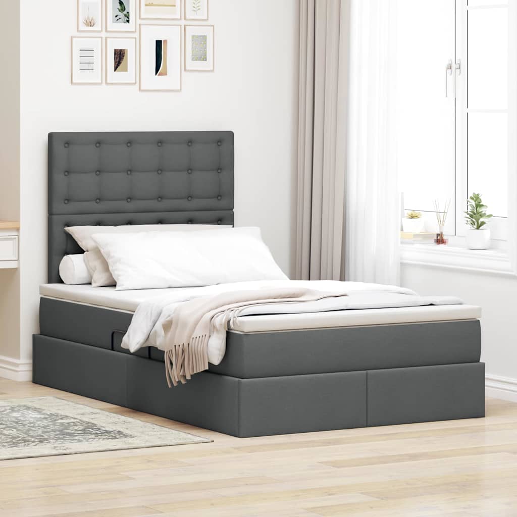 Lit De Rangement Led Avec Matelas Tissu