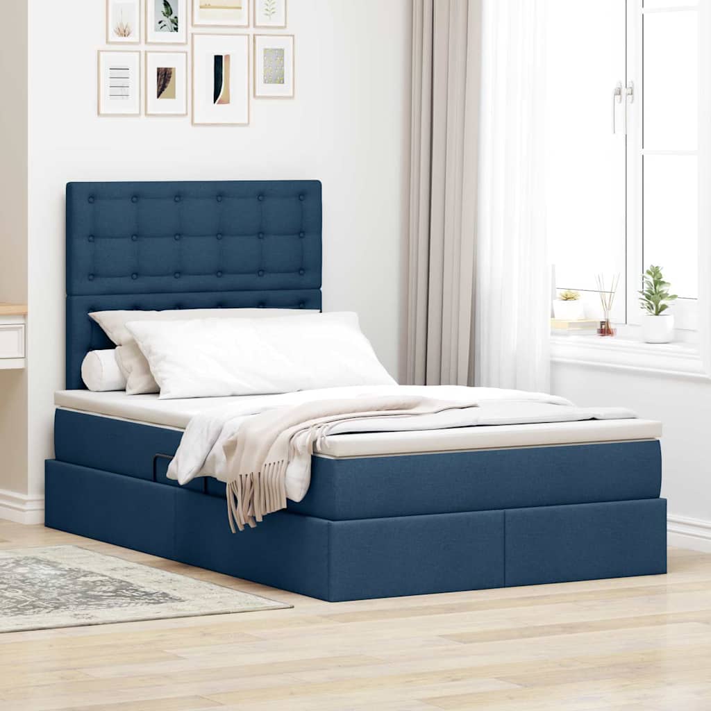 Lit De Rangement Led Avec Matelas Tissu