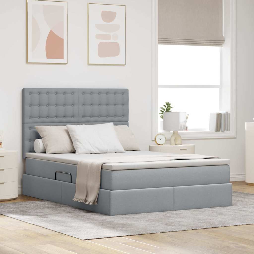 Lit De Rangement Led Avec Matelas Tissu