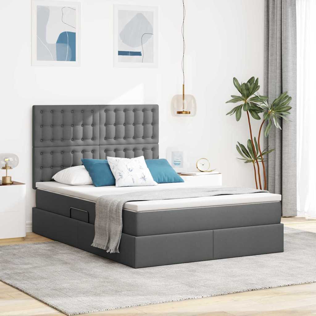 Lit De Rangement Led Avec Matelas Tissu