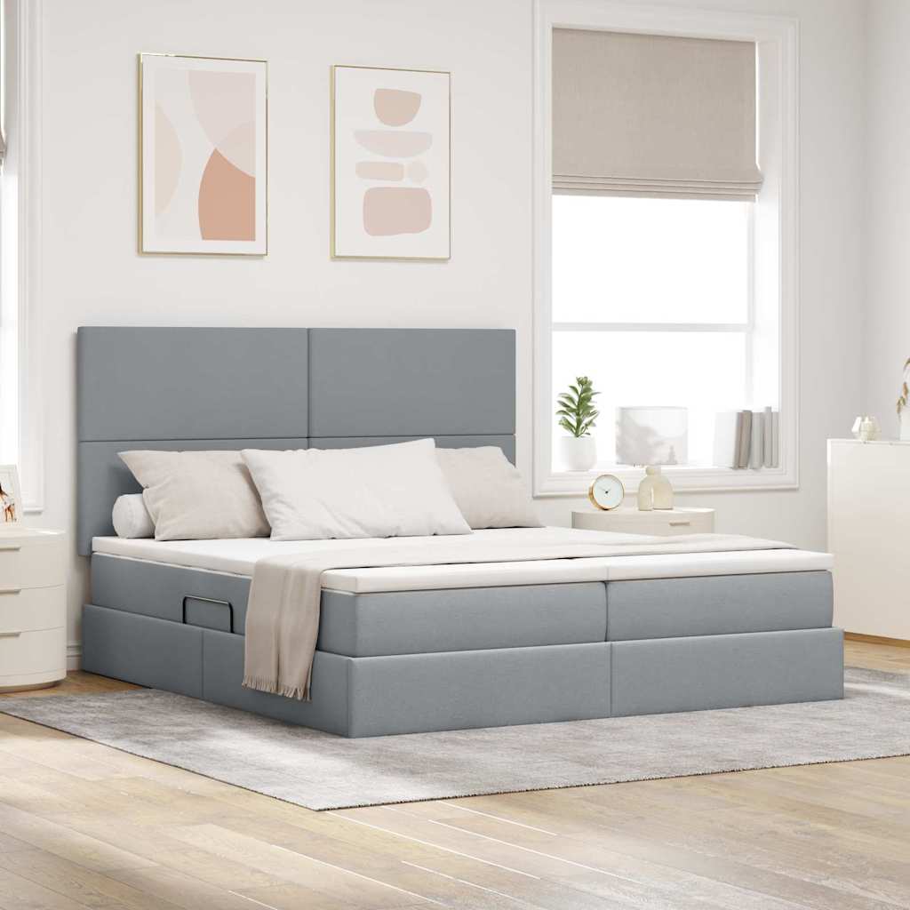 Lit De Rangement Led Avec Matelas Tissu