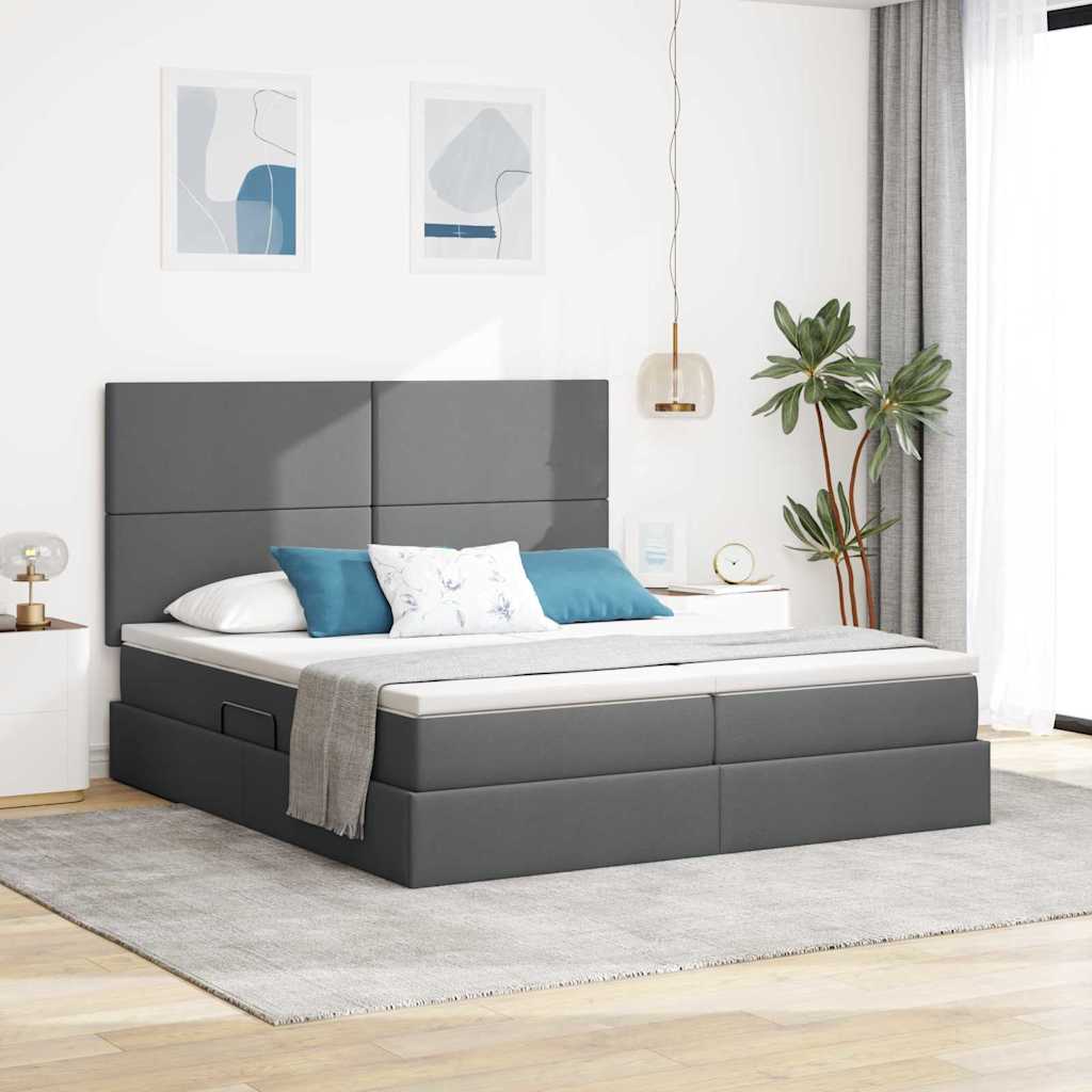 Lit De Rangement Led Avec Matelas Tissu