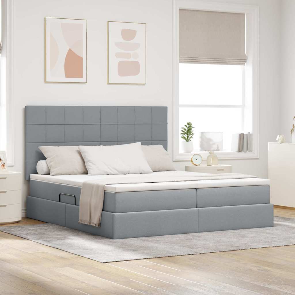 Lit De Rangement Led Avec Matelas Tissu