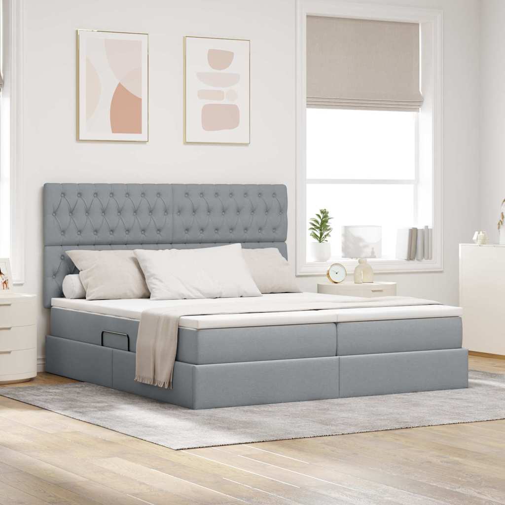 Lit De Rangement Led Avec Matelas Tissu
