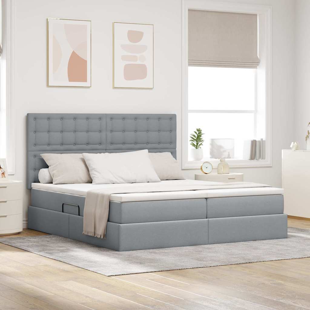 Lit De Rangement Led Avec Matelas Tissu