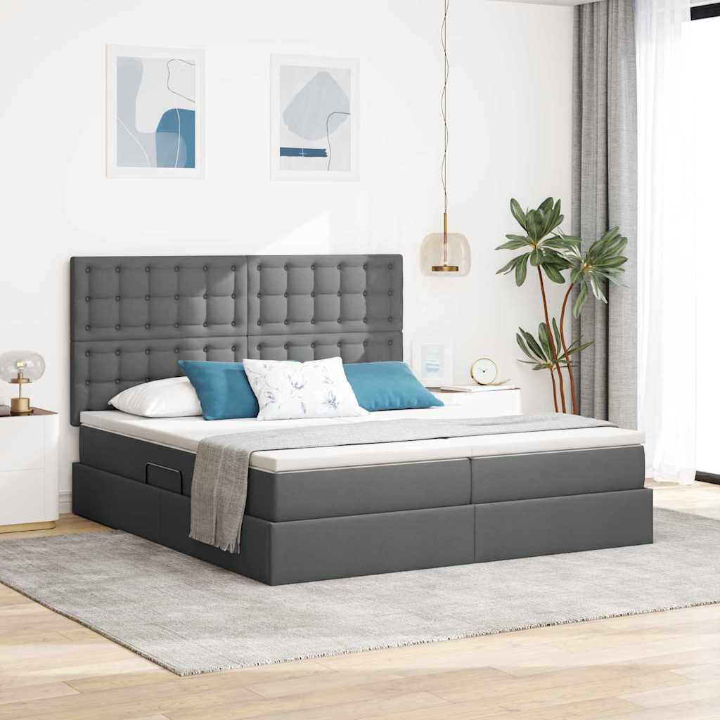 Lit De Rangement Led Avec Matelas Tissu