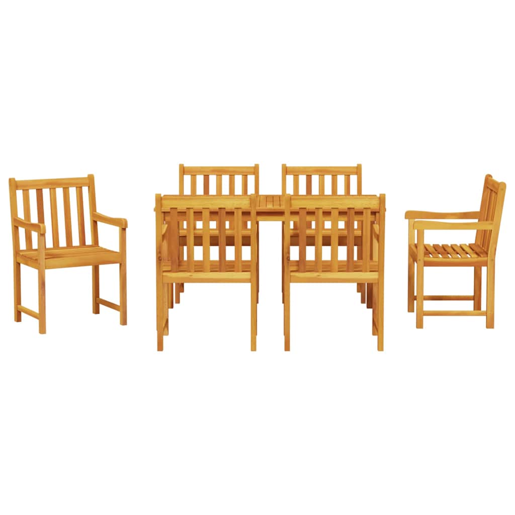 Ensemble De Salle À Manger Pour Jardin 7 Pc Marron
