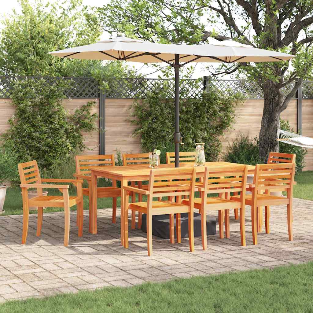 Ensemble De Salle À Manger Pour Jardin 7 Pc Marron