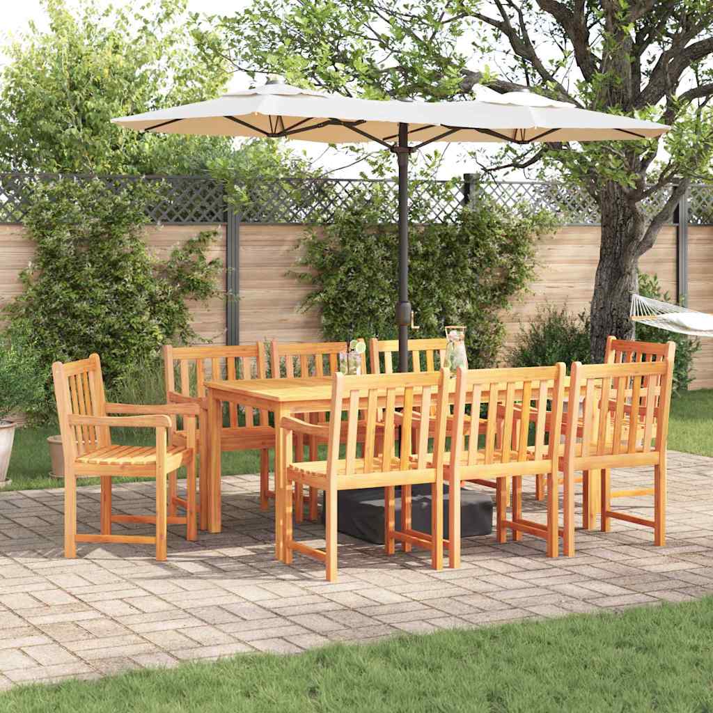Ensemble De Salle À Manger Pour Jardin 7 Pc Marron