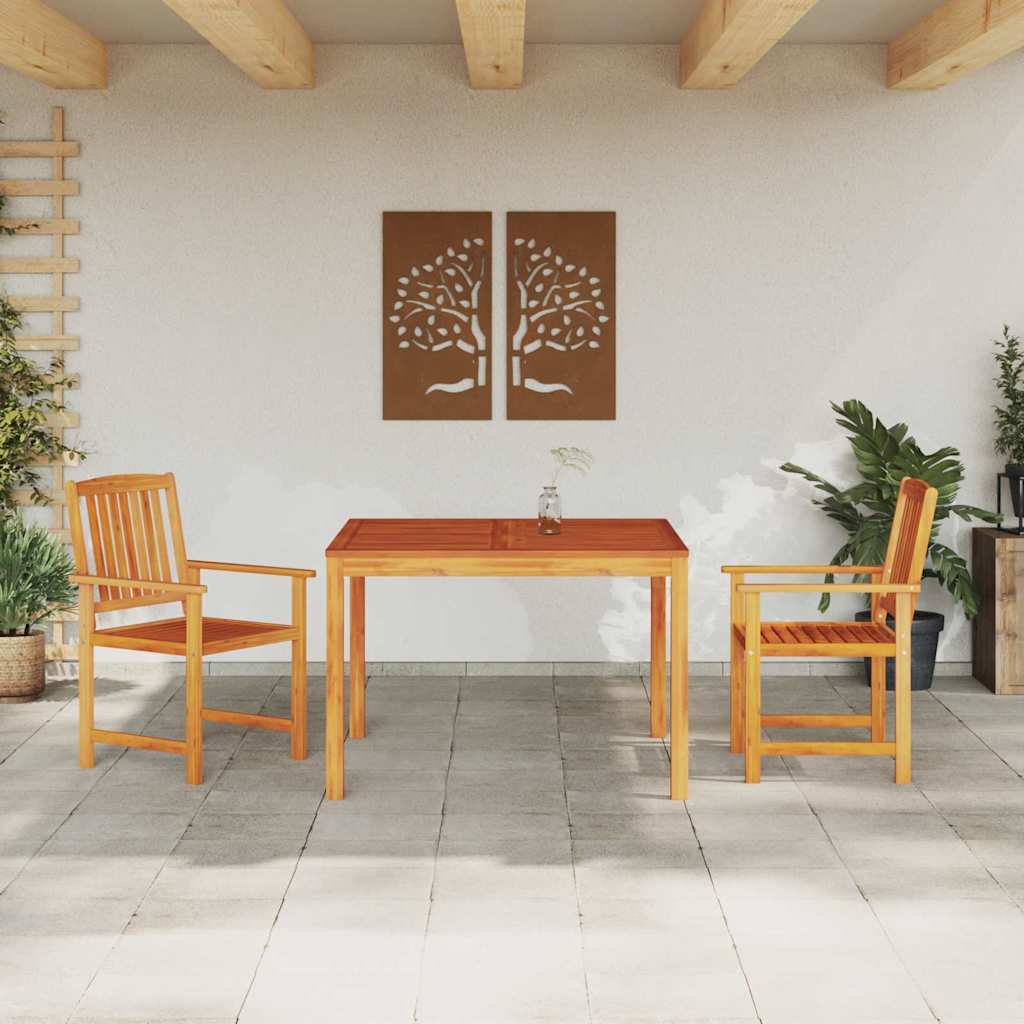 Ensemble De Salle À Manger Pour Jardin 3 Pc Marron