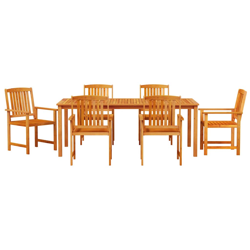 Ensemble De Salle À Manger Pour Jardin 7 Pc Marron