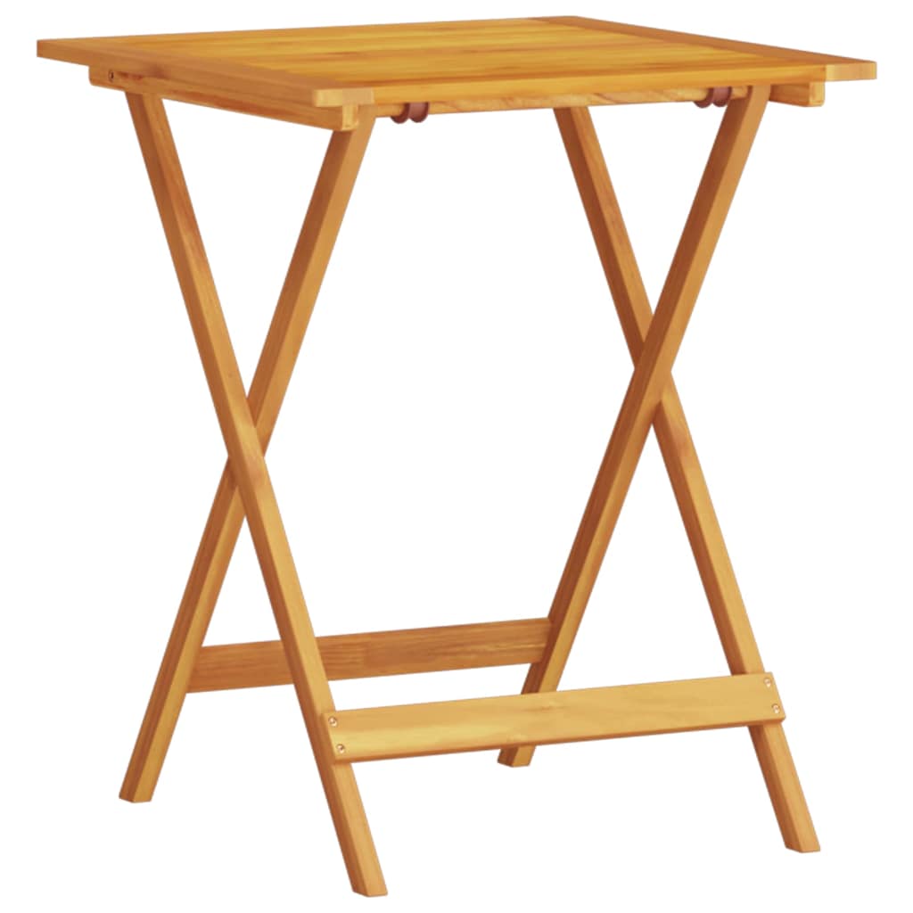 Ensemble Bistro Pliant 3 Pc Marron Bois D'acacia Massif