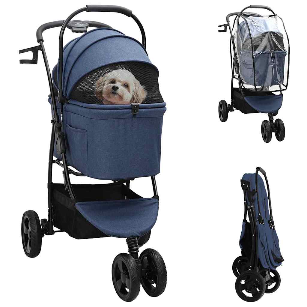 Poussette Pliante Pour Animaux 78 X 54 X 101 Cm Polyester