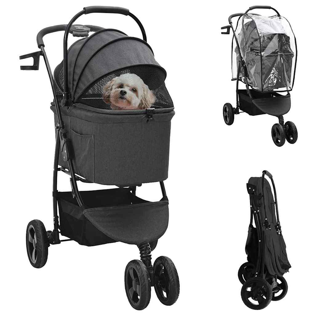 Poussette Pliante Pour Animaux 78 X 54 X 101 Cm Polyester