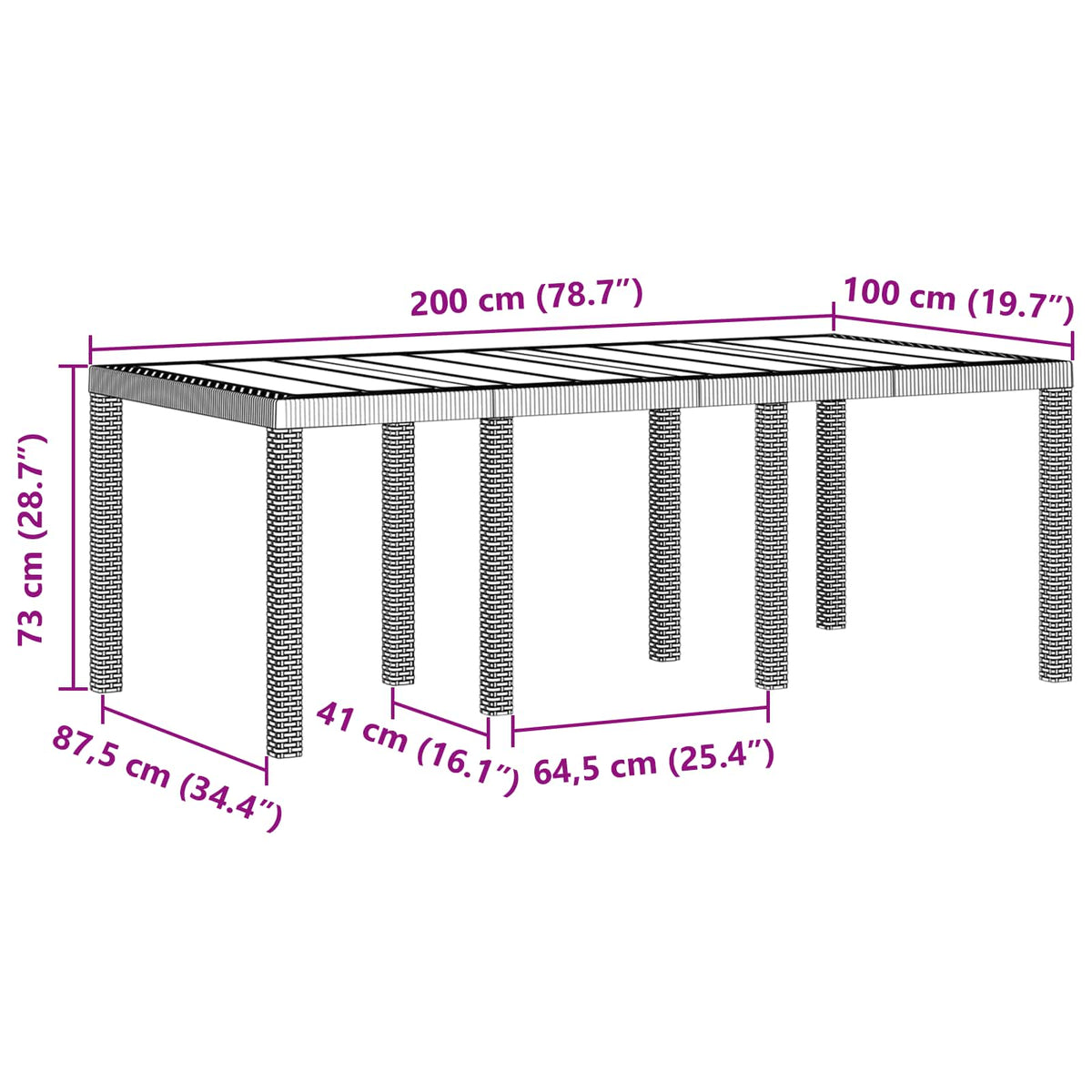 Ensemble De Salle À Manger Pour Jardin 9 Pc