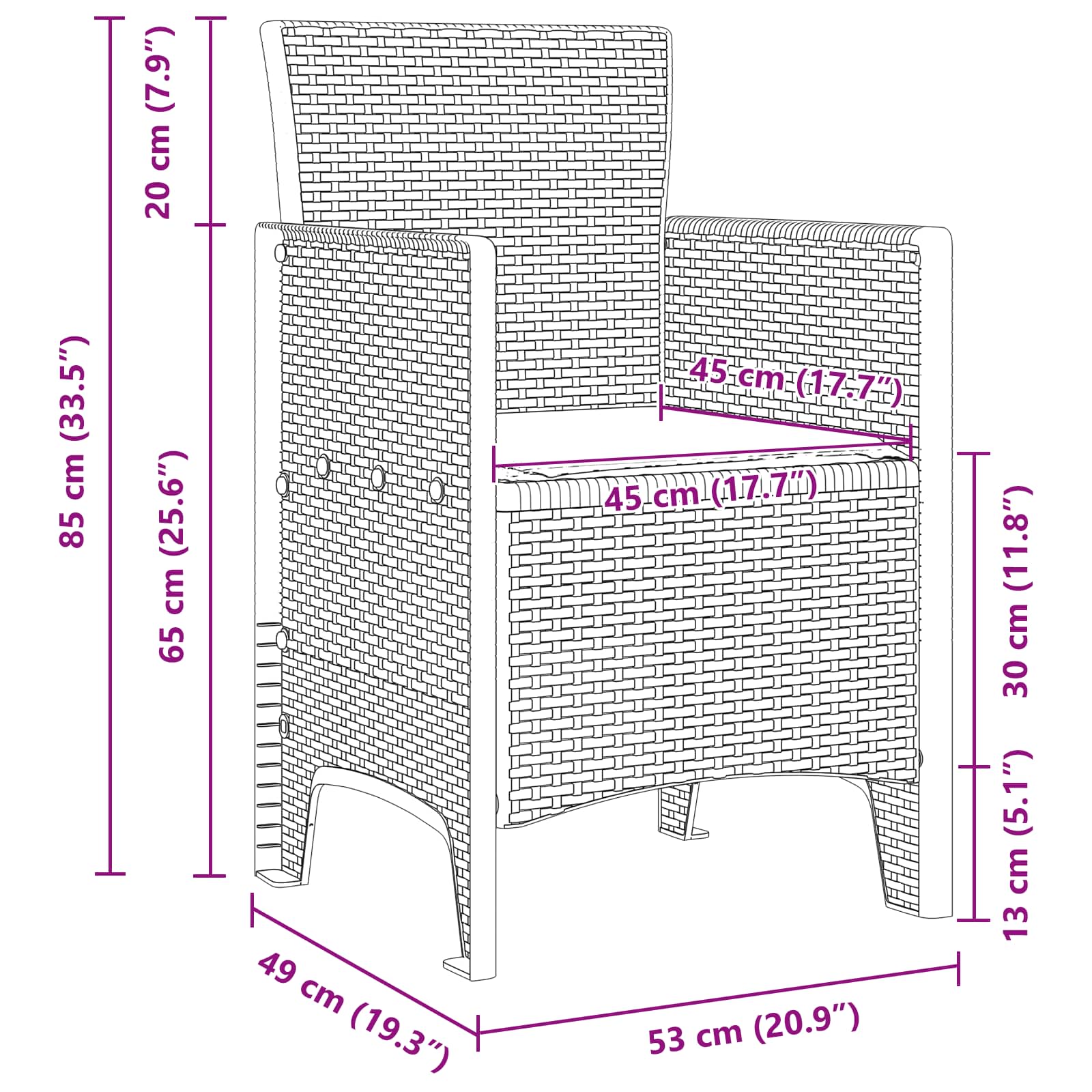 Ensemble De Salle À Manger Pour Jardin 13 Pc