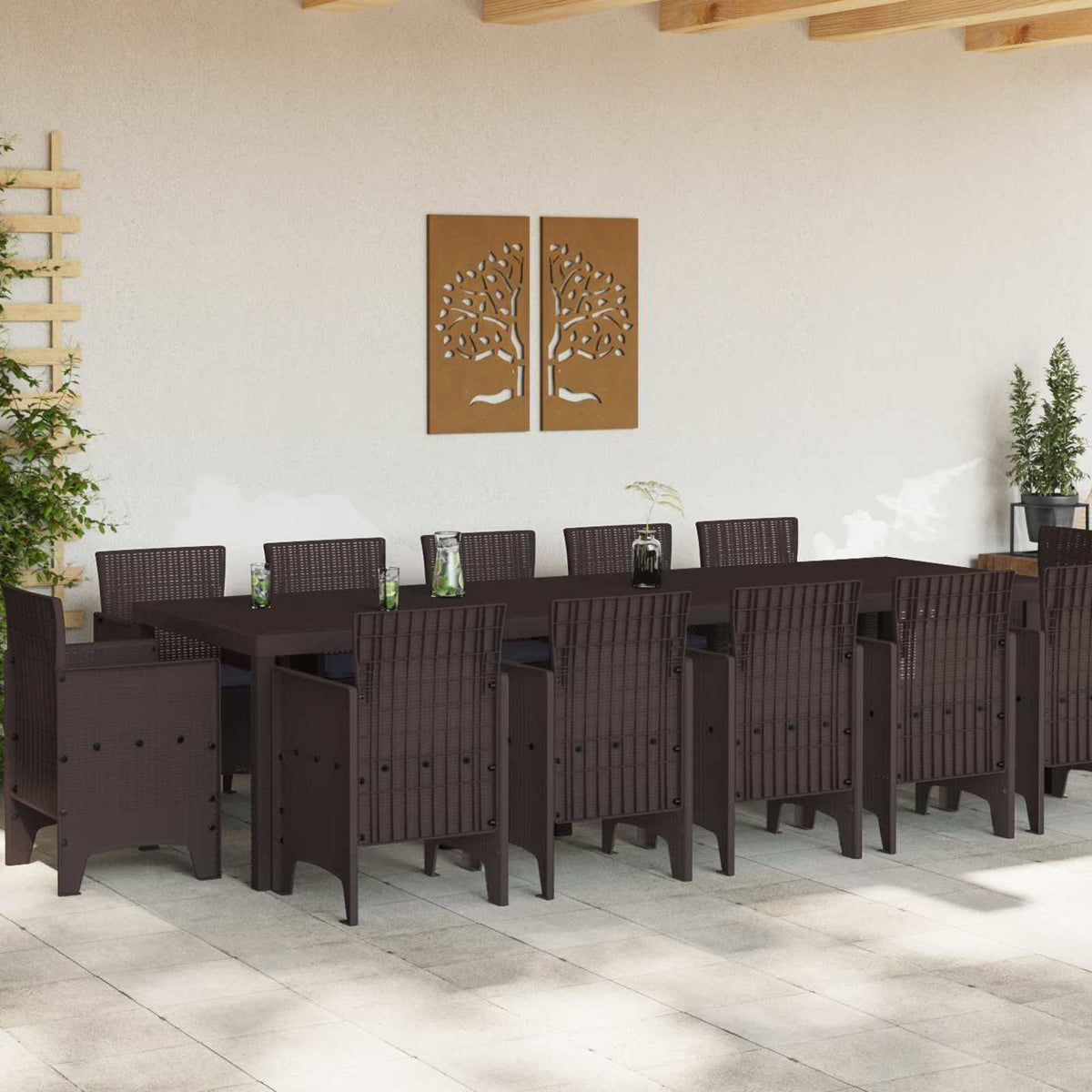 Ensemble De Salle À Manger Pour Jardin 13 Pc
