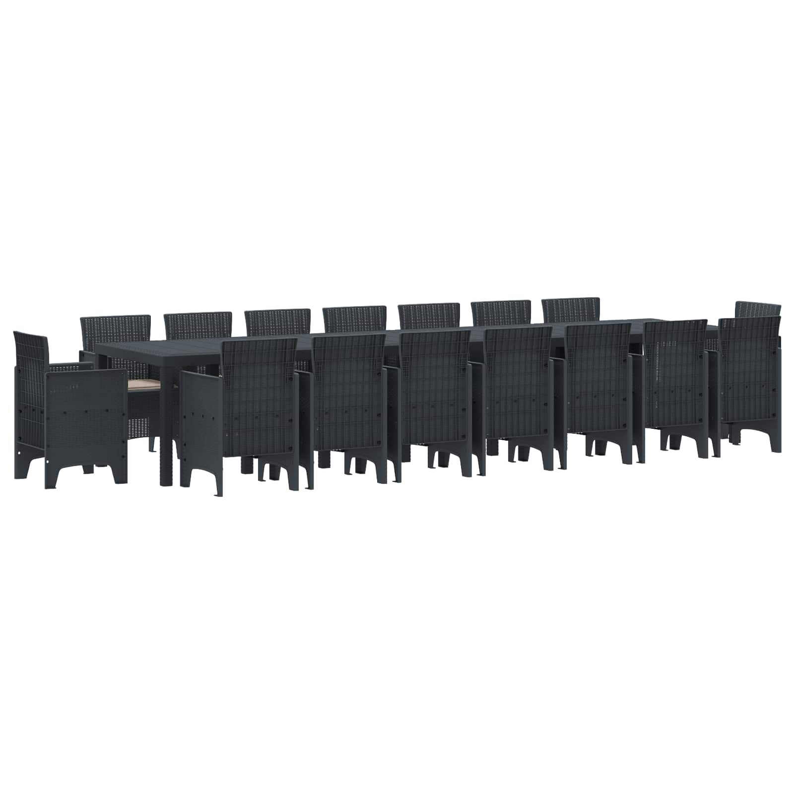 Ensemble De Salle À Manger De Jardin Avec Coussins 17 Pc Pp