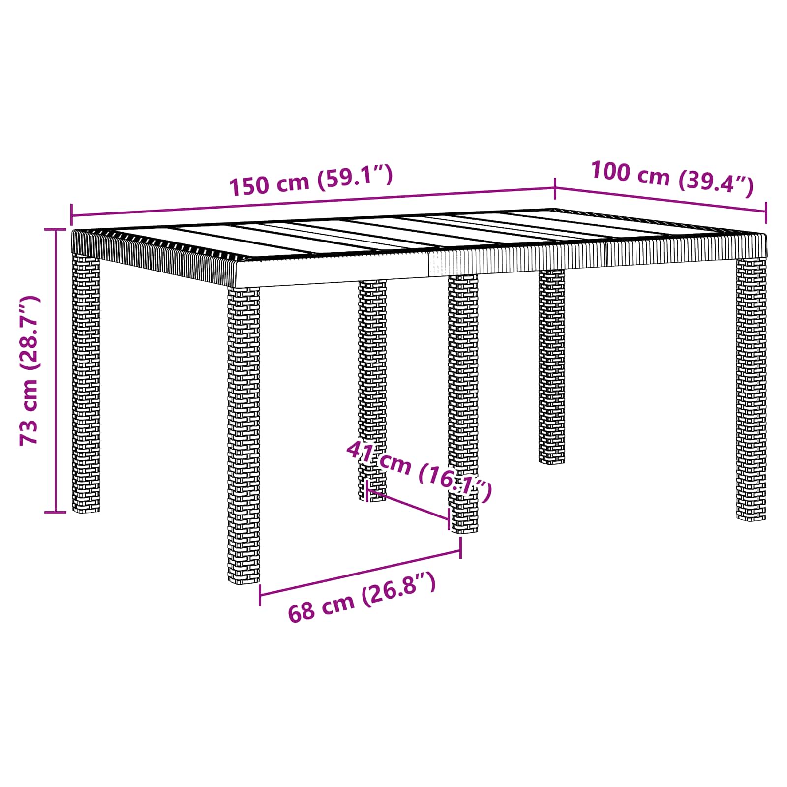 Ensemble De Salle À Manger Pour Jardin 5 Pc