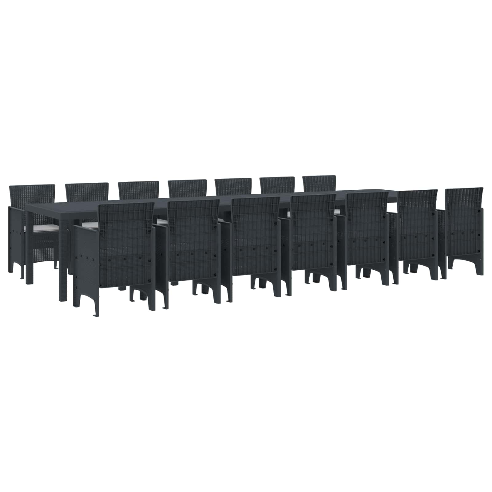 Ensemble De Salle À Manger De Jardin Avec Coussins 17 Pc Pp