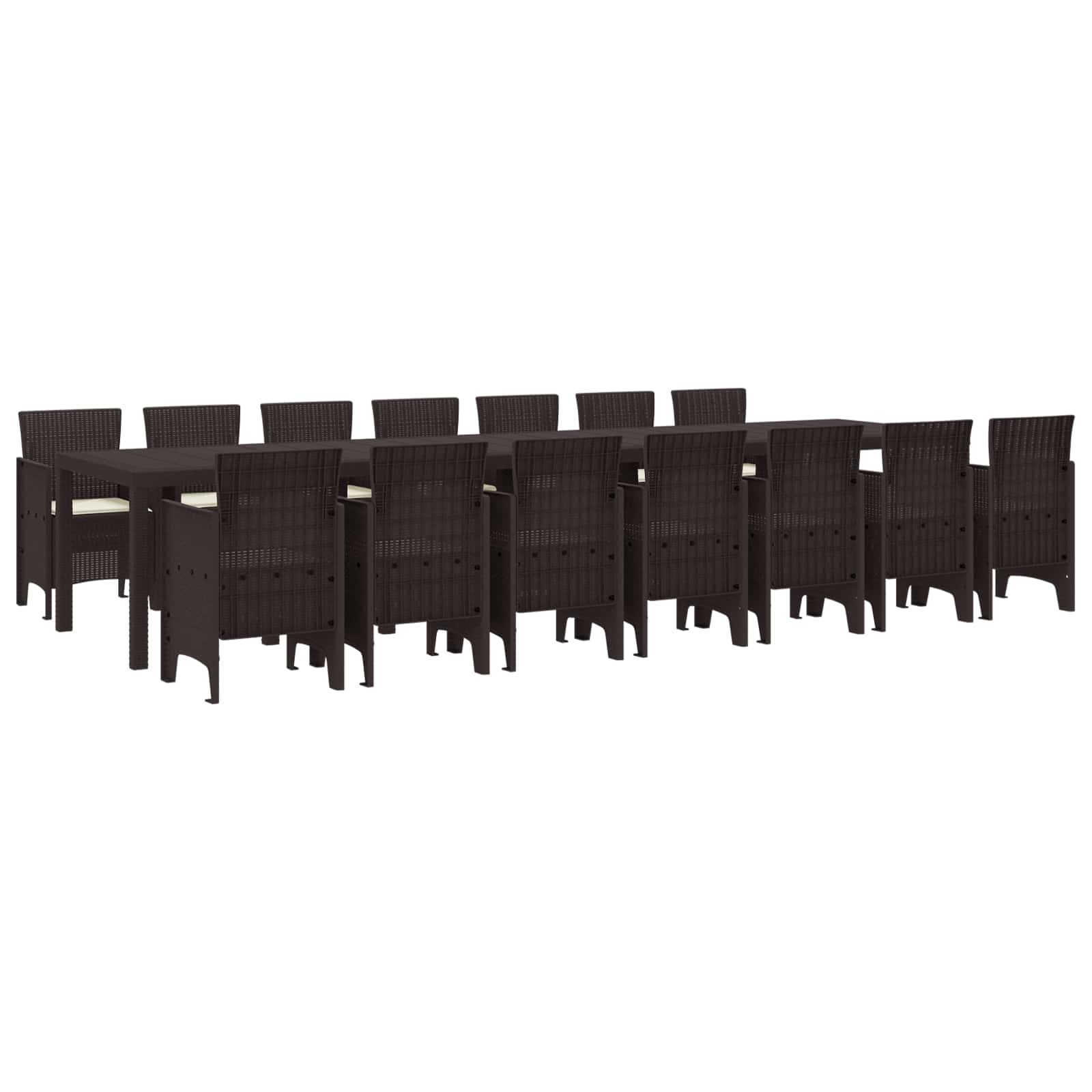 Ensemble De Salle À Manger De Jardin Avec Coussins 17 Pc Pp