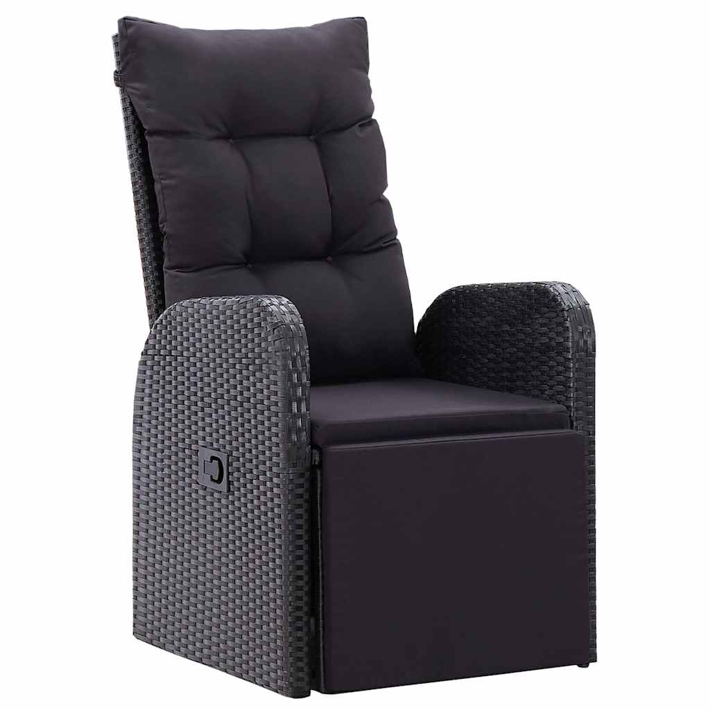 Ensemble De Salle À Manger Pour Jardin 7 Pc Noir Polyrotin