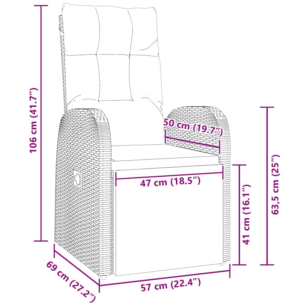 Ensemble De Salle À Manger Pour Jardin 7 Pc Noir Polyrotin