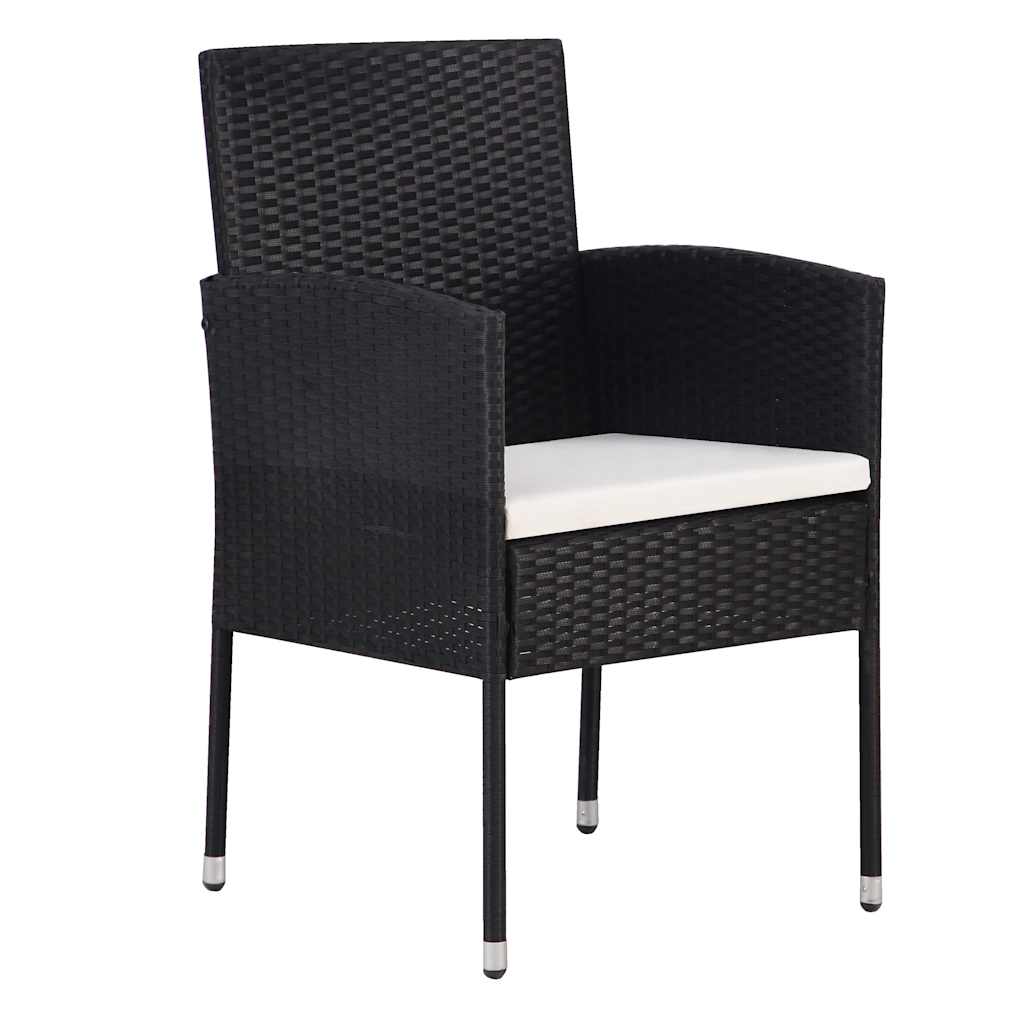 Ensemble De Salle À Manger Pour Jardin 5 Pc Noir Polyrotin