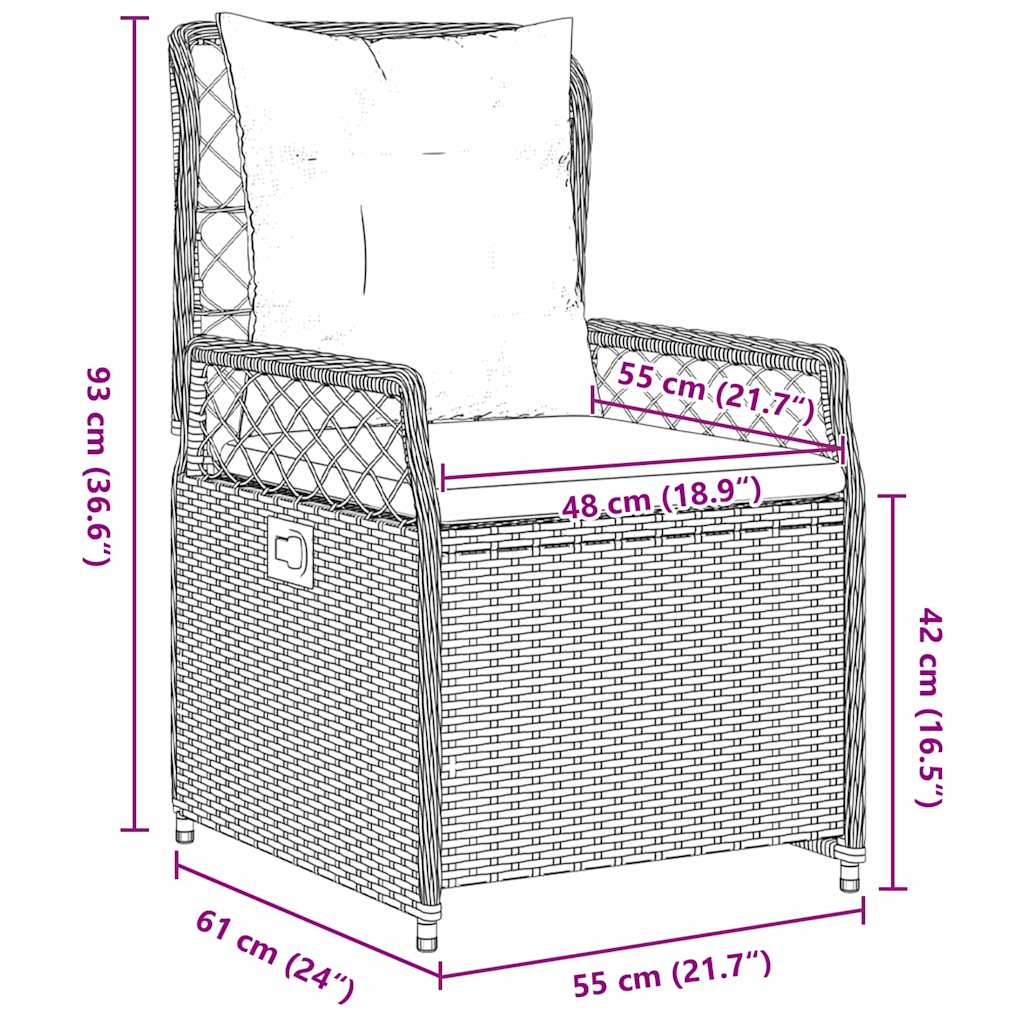 Ensemble De Salle À Manger Pour Jardin 9 Pc Polyrotin