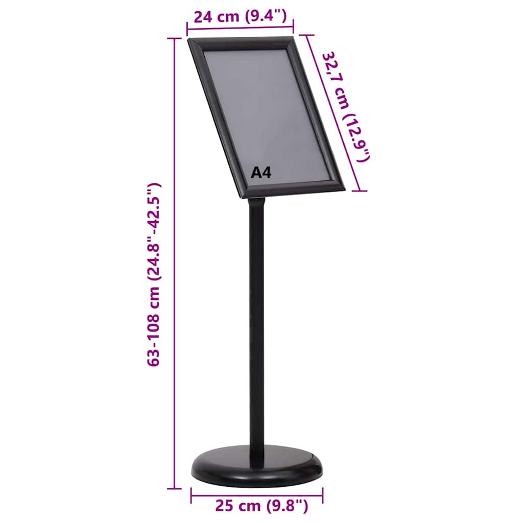 Supports De Posters 2 Pc 32,7 X 24 X 108 Cm Aluminium