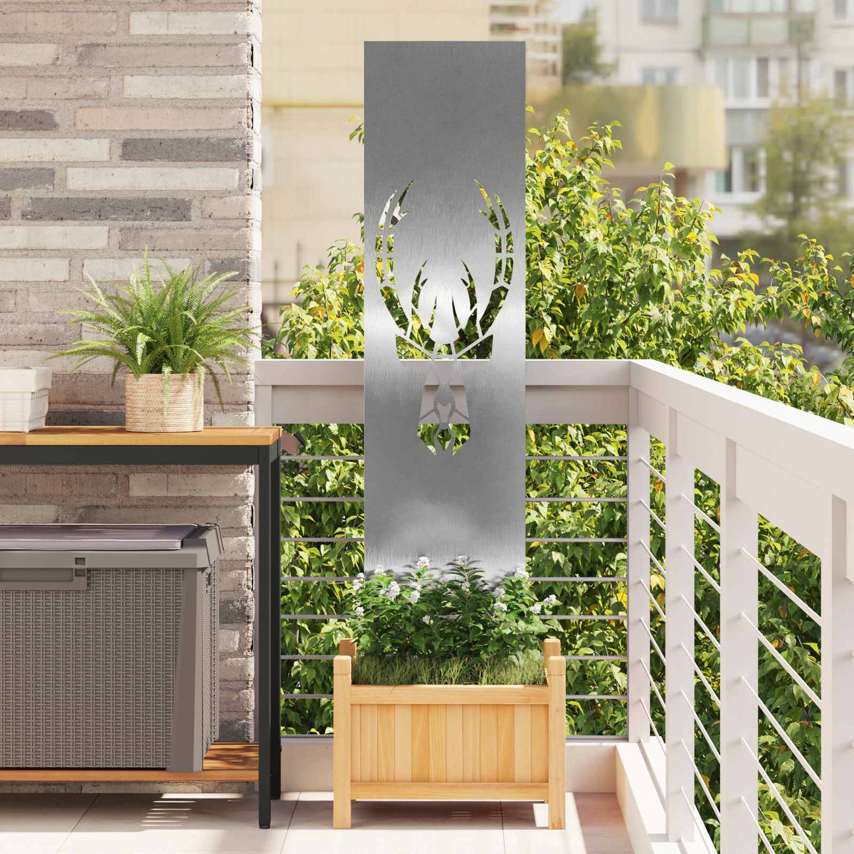 Écran De Confidentialité De Jardin Fretwork Argenté