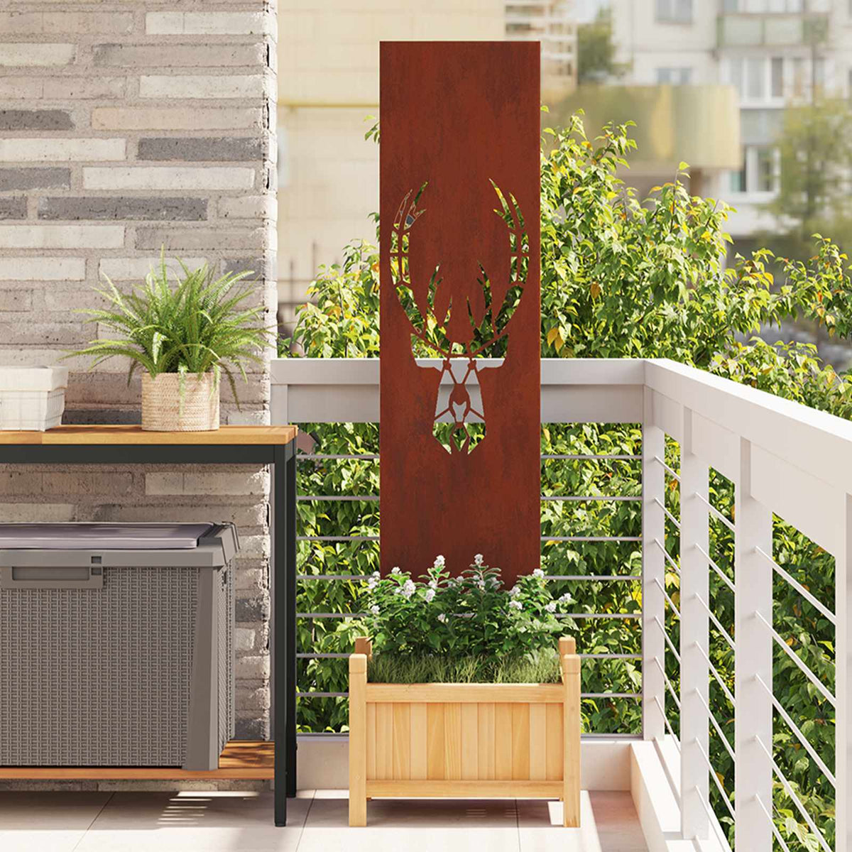 Écran De Confidentialité De Jardin Fretwork Argenté