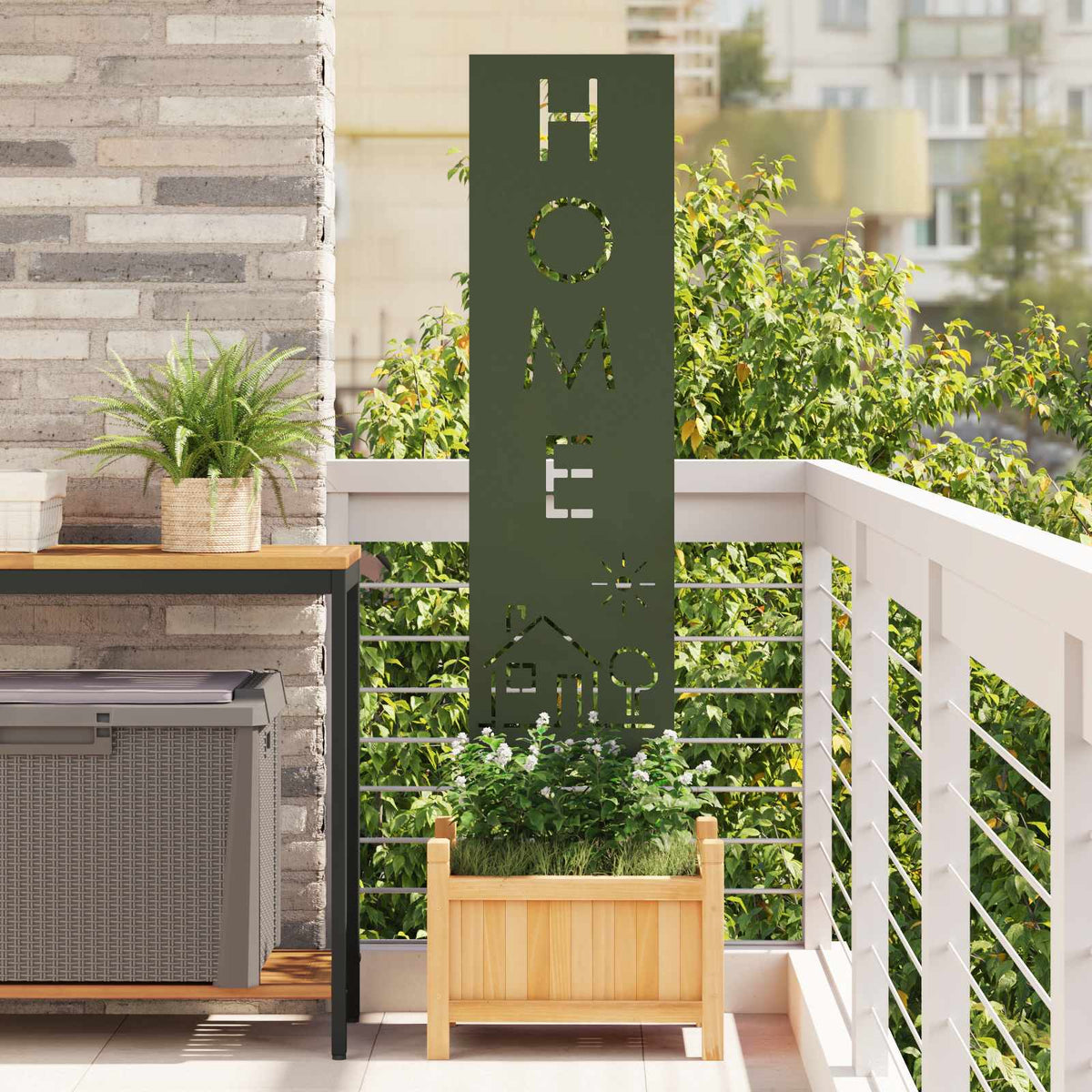 Écran De Confidentialité De Jardin Fretwork Argenté