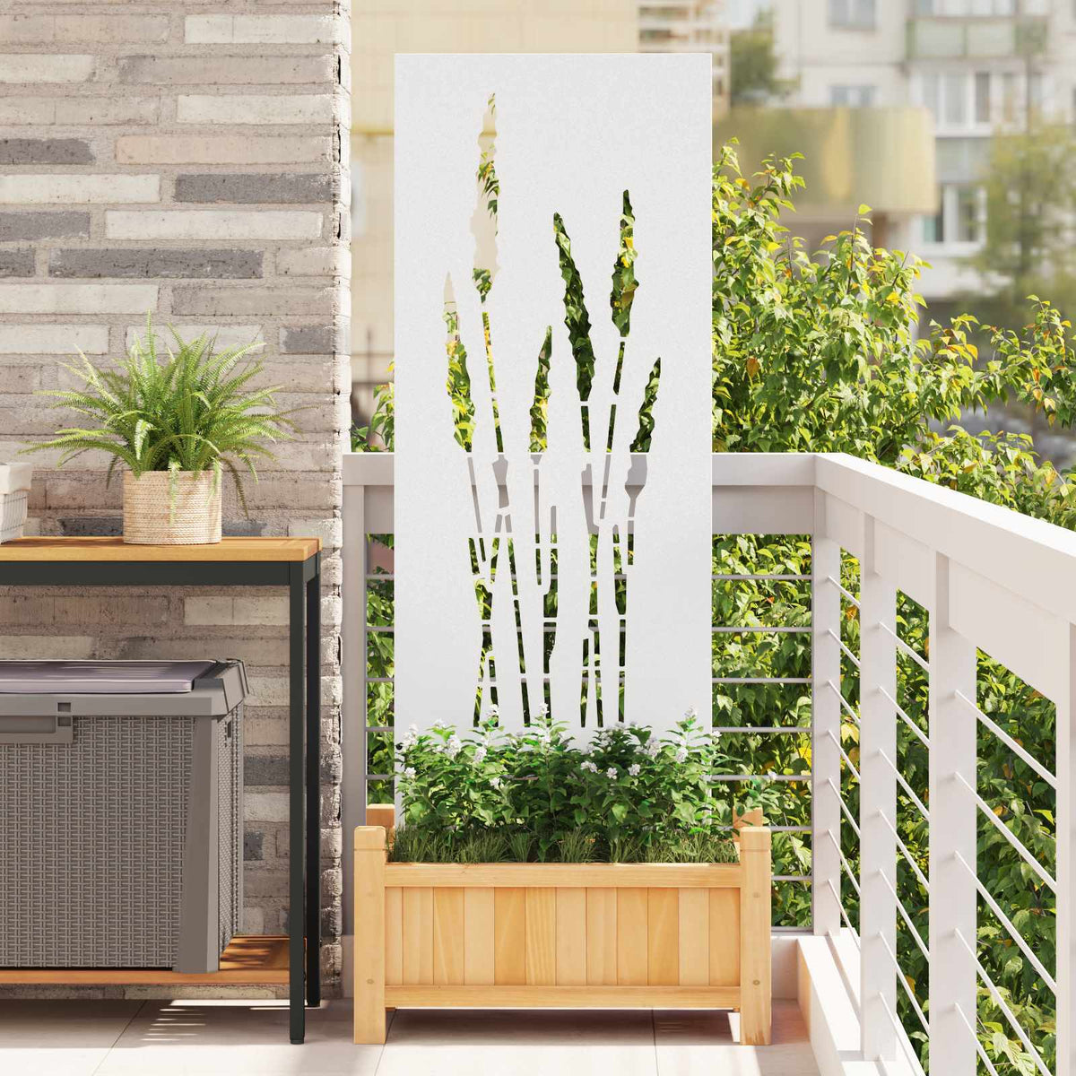Écran De Confidentialité De Jardin Fretwork Argenté