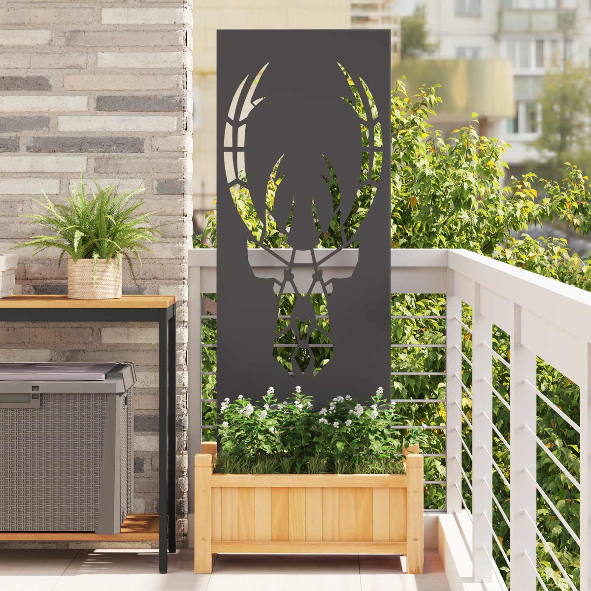 Écran De Confidentialité De Jardin Fretwork Argenté