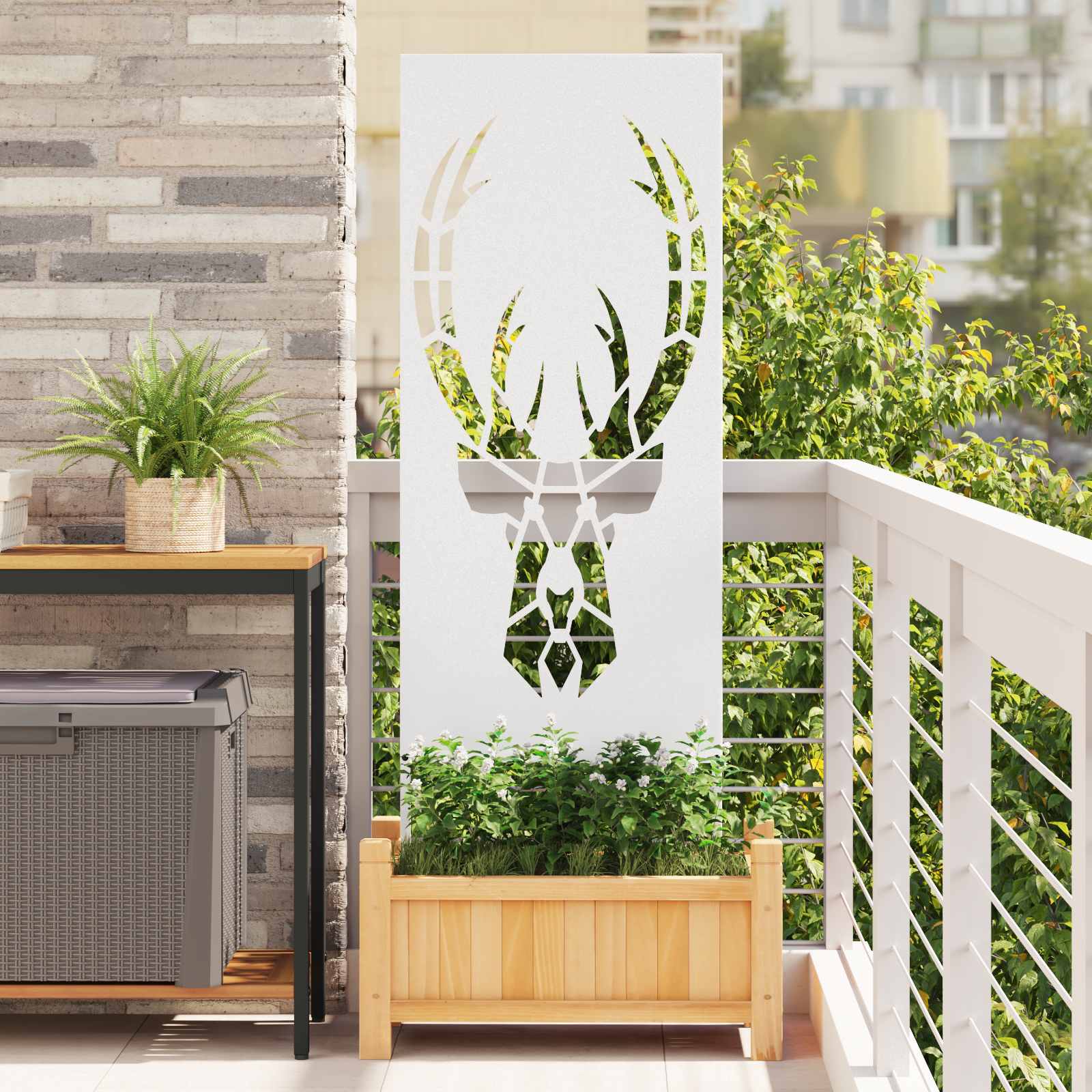 Écran De Confidentialité De Jardin Fretwork Argenté