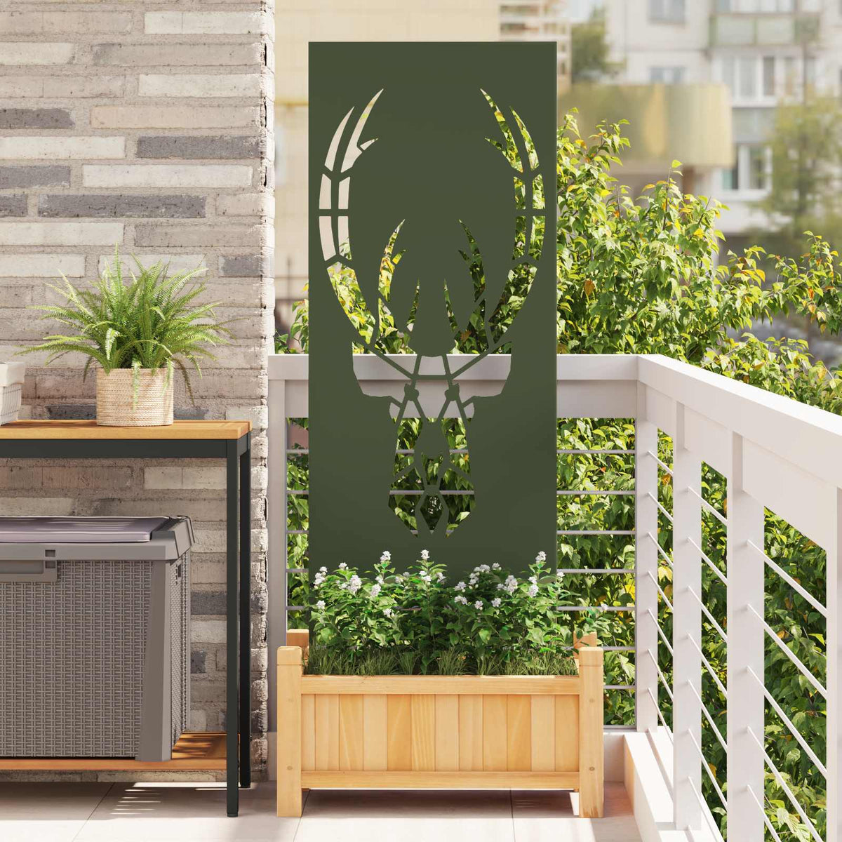 Écran De Confidentialité De Jardin Fretwork Argenté