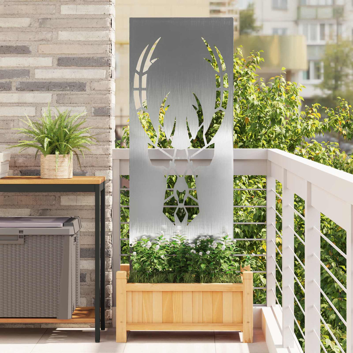 Écran De Confidentialité De Jardin Fretwork Argenté