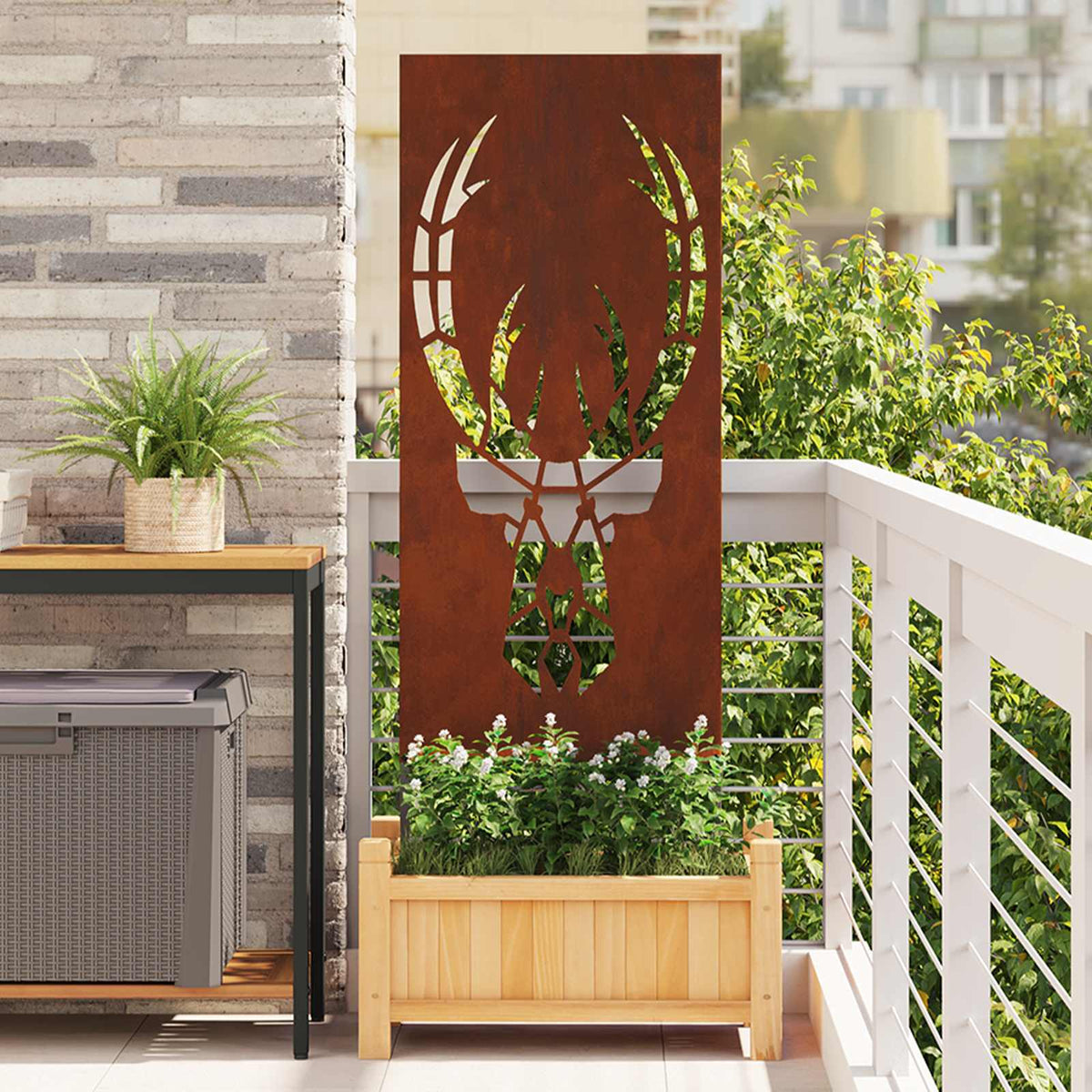 Écran De Confidentialité De Jardin Fretwork Argenté