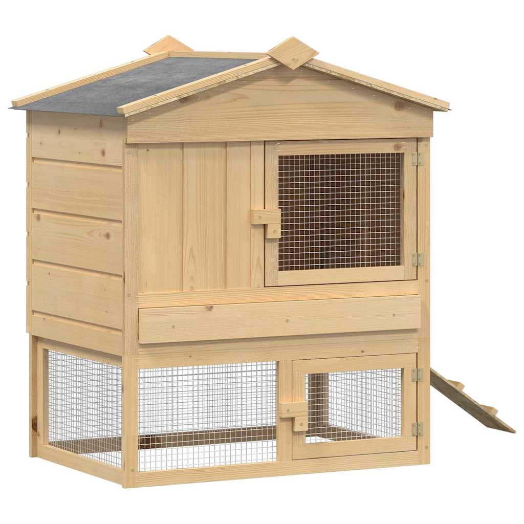 Poulailler Marron 75 X 60 X 89 Cm Bois De Pin Massif