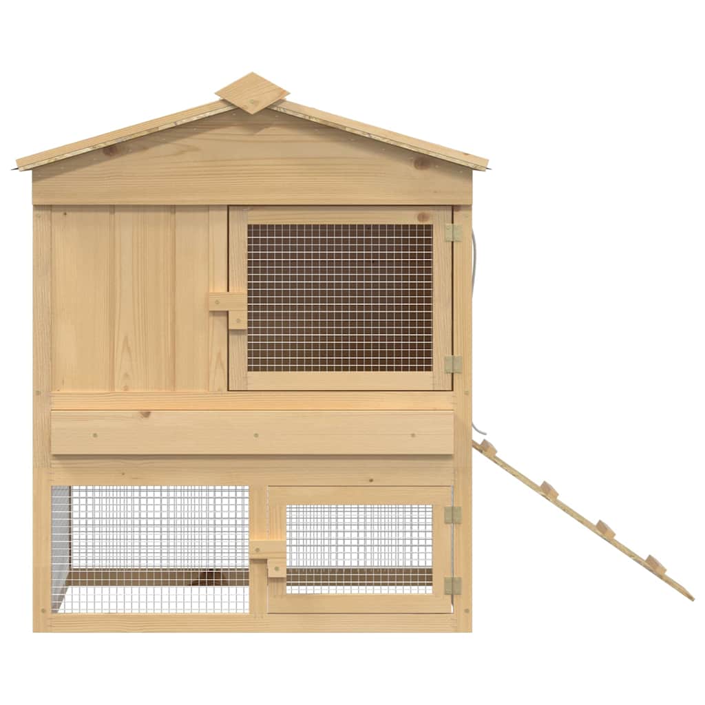Poulailler Marron 75 X 60 X 89 Cm Bois De Pin Massif
