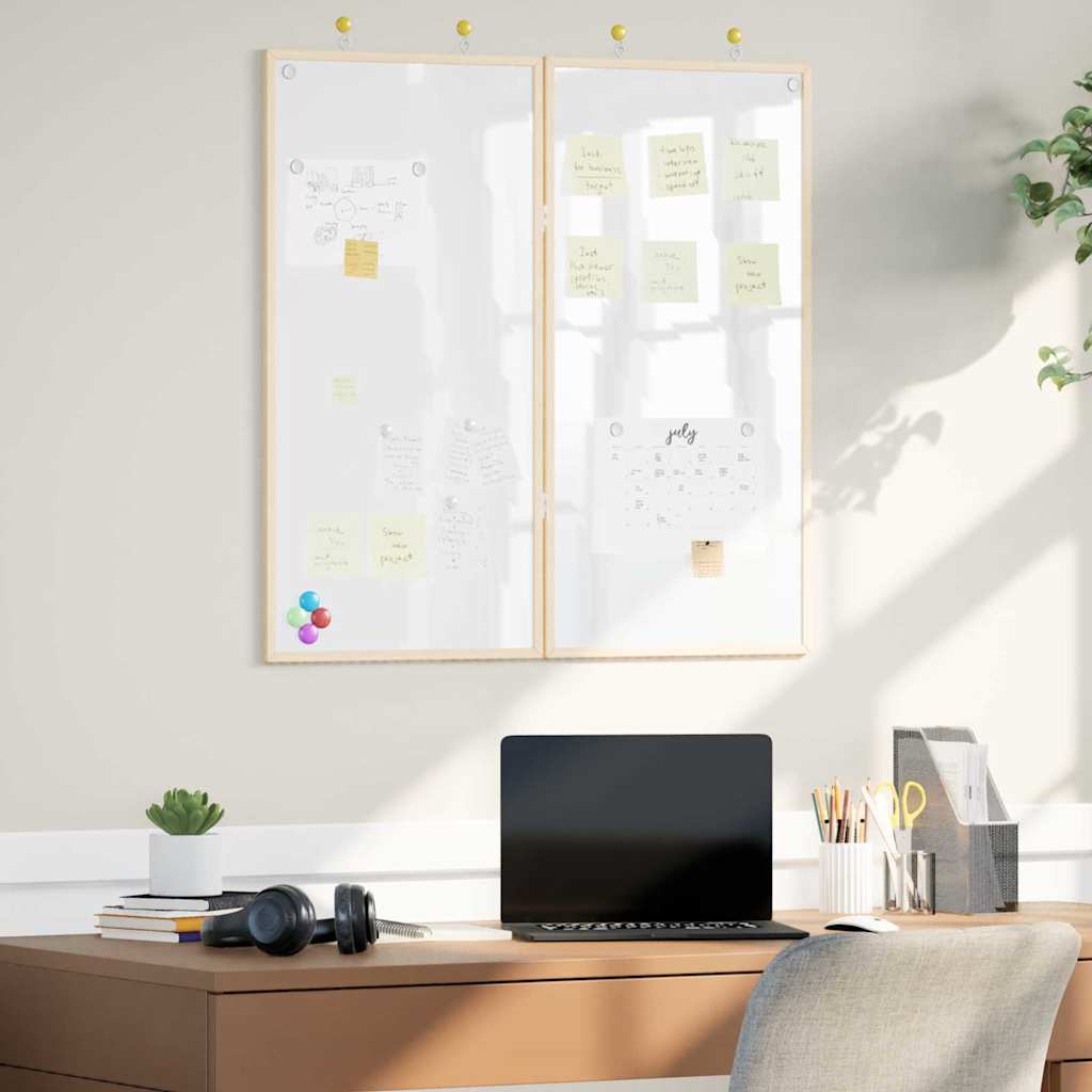 Tableau D'affichage 80 X 80 X 1.4 Cm Bois De Pin Massif Blanc