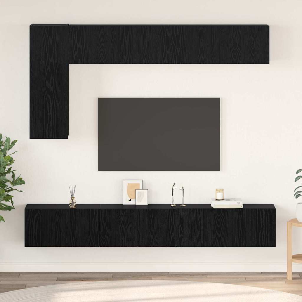 Ensemble Meuble Tv 6 Pc Bois D'ingénierie