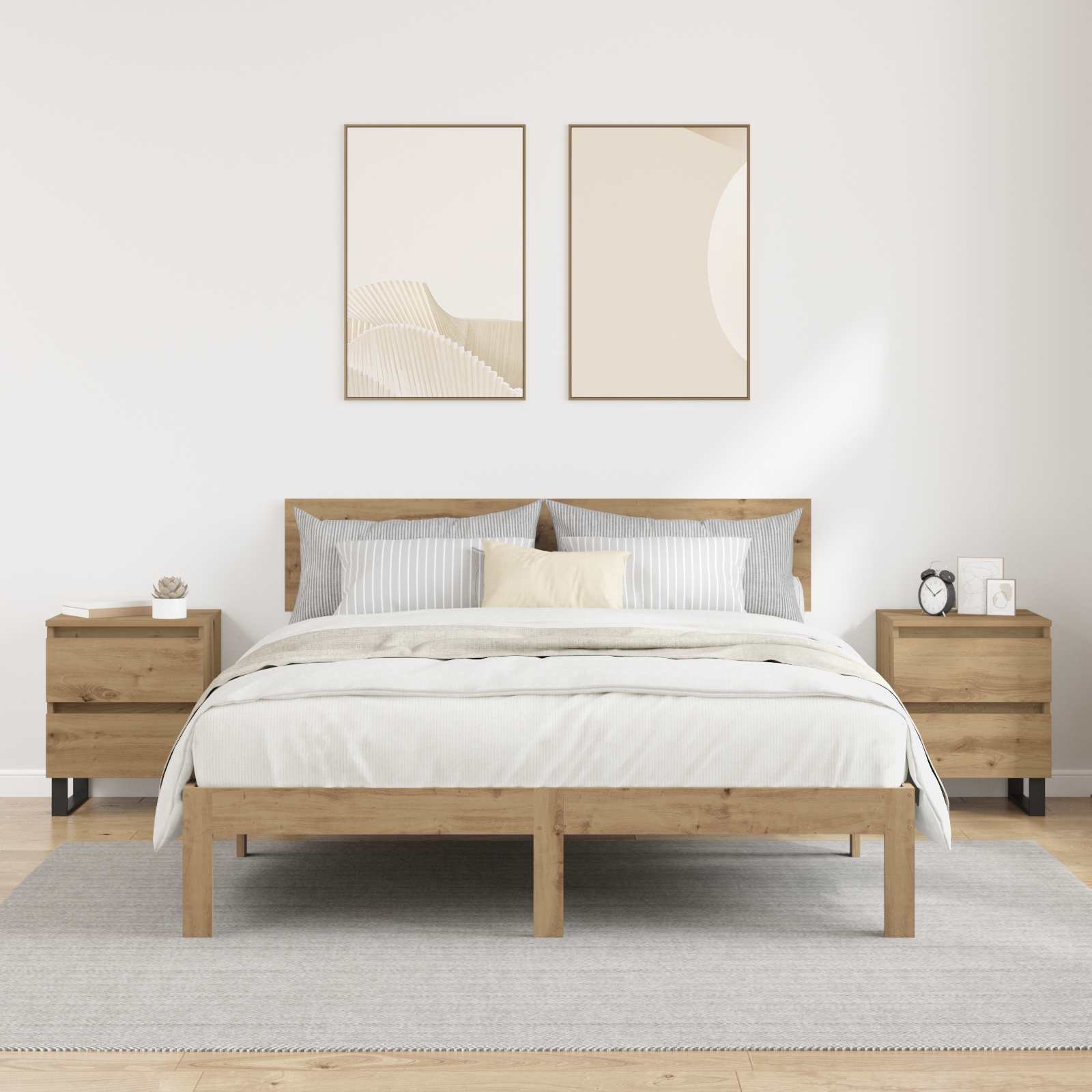 Cabinet De Chevet 2 Pc 40 X 35 X 50 Cm