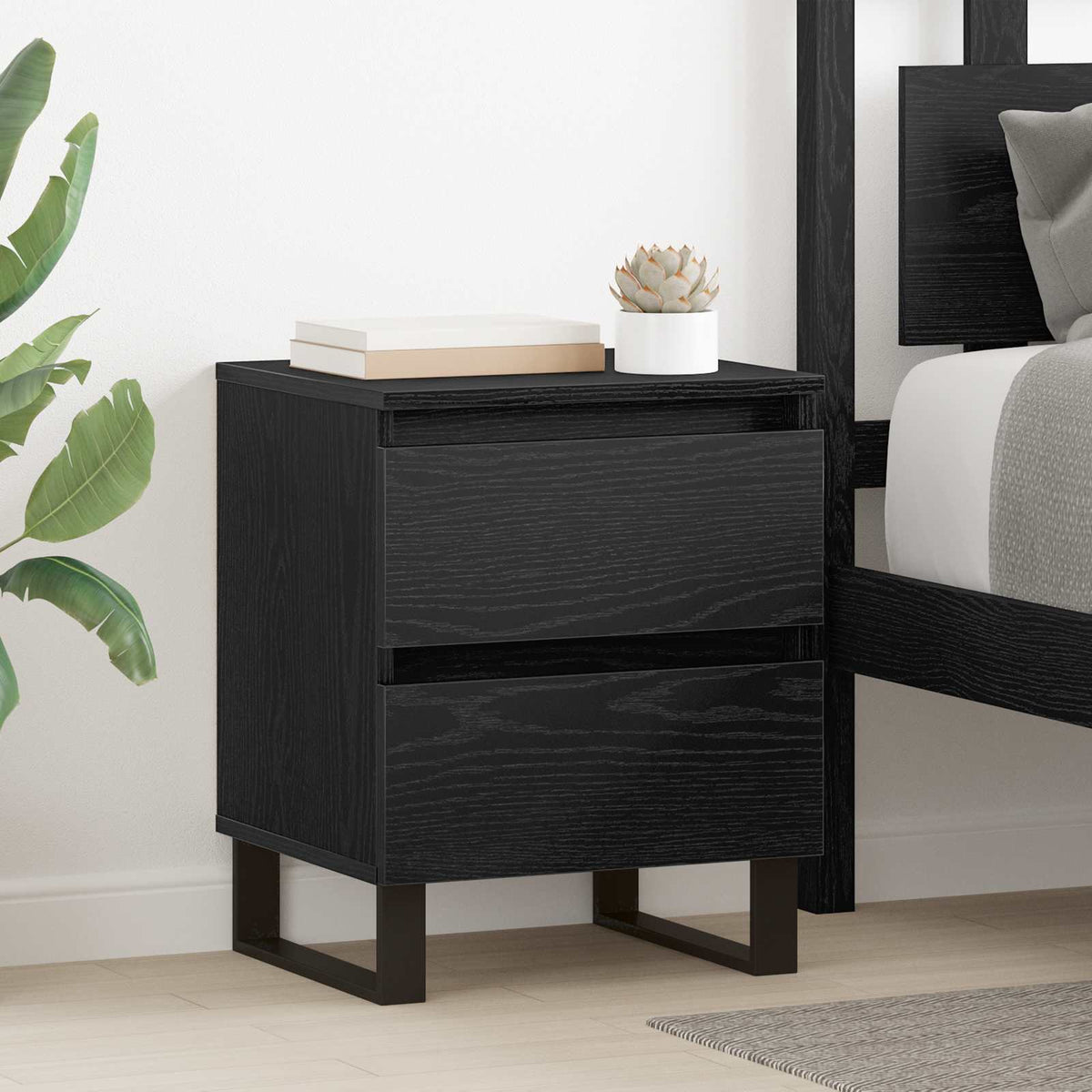 Cabinet De Chevet 2 Pc 40 X 35 X 50 Cm