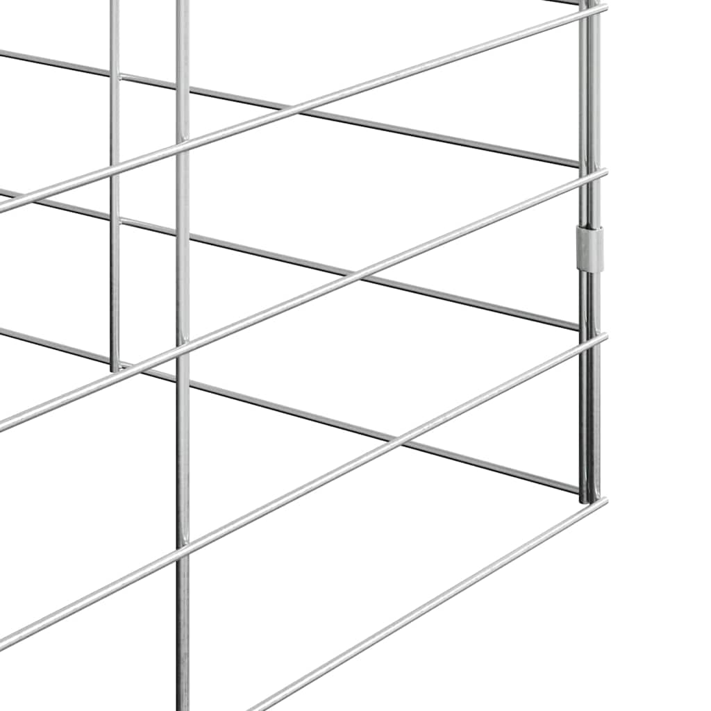Cage À Poules 2 Pièces Argenté 600 X 100 X 210 Cm