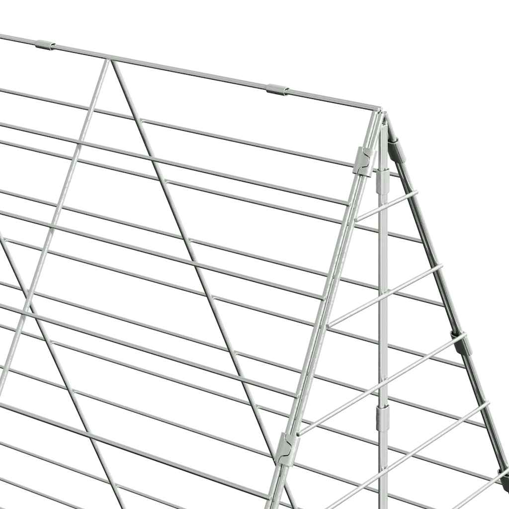 Cage À Poules 2 Pièces Argenté 600 X 100 X 210 Cm