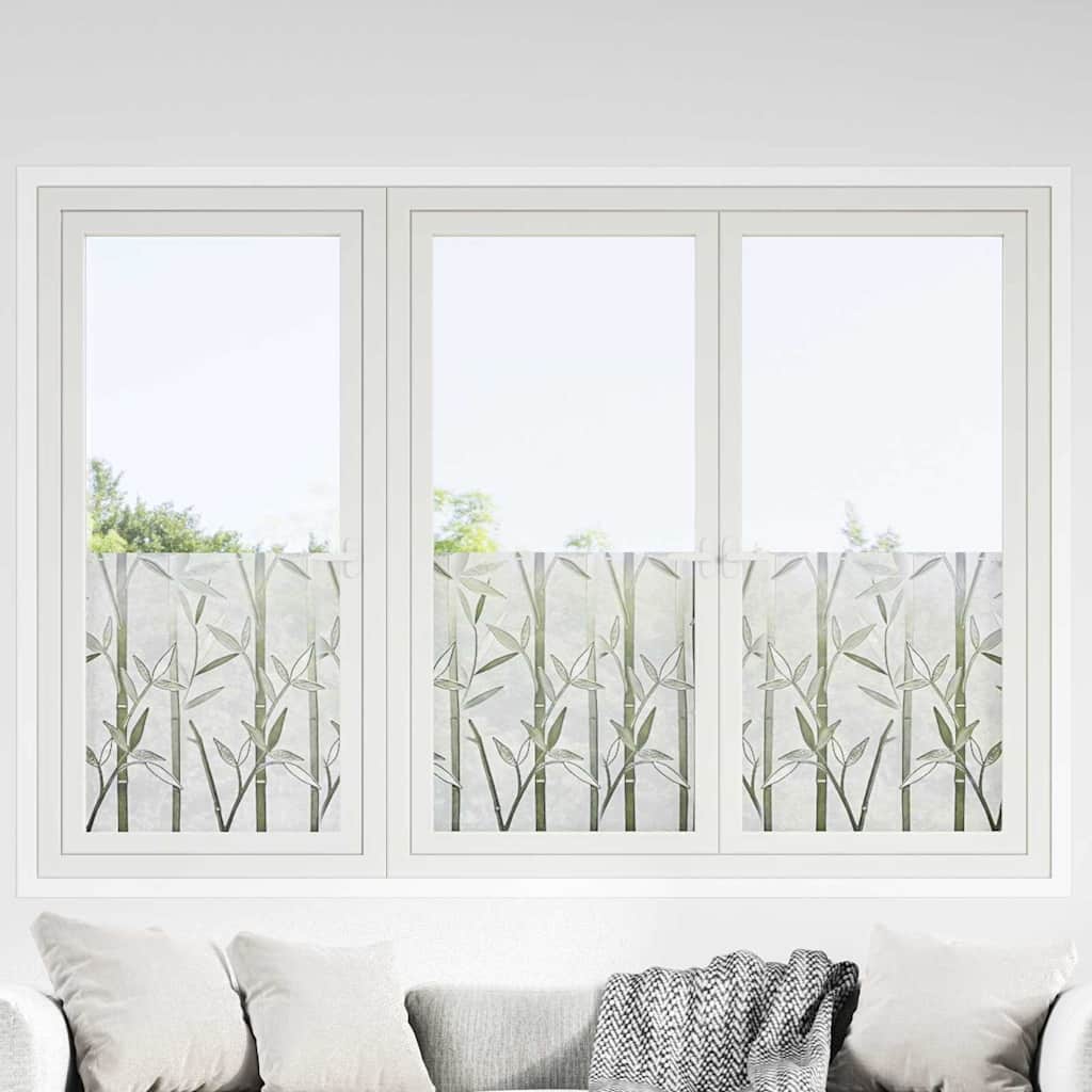 Film De Fenêtre Statique Motif Bambou 90 X 500 Cm Pvc