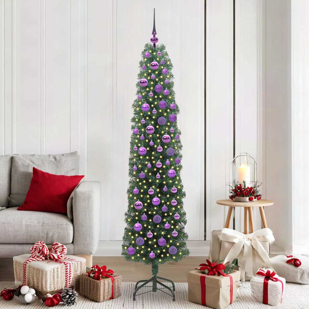 Sapin De Noël Artificiel Vert Pvc Et Acier Et Plastique