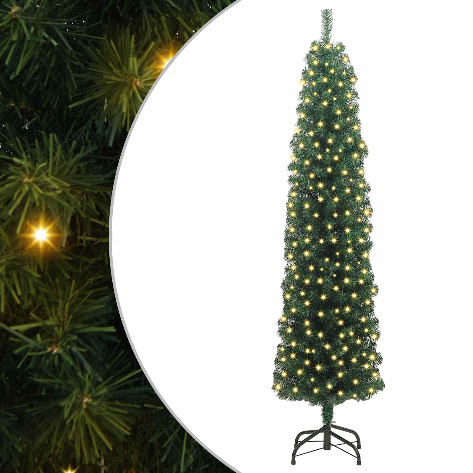 Sapin De Noël Artificiel Pvc Et Acier Et Plastique Vert